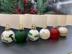 Christmas Bauble Place Card Holders