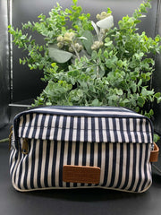 Men's Striped Toiletry Bag